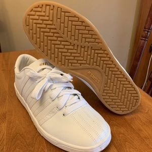 K Kay Swiss Mens US 9 UK 8 Shoes Classic VN White Gold Runners Sneakers